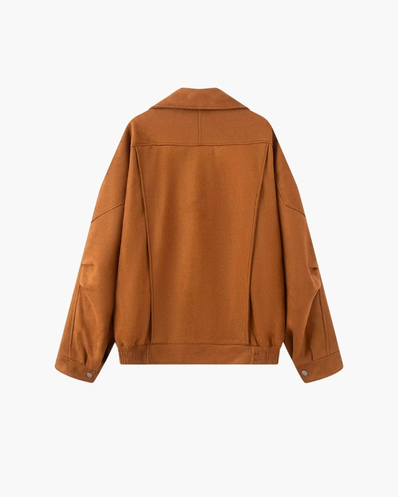 Vintage Wildleder-Drapierjacke